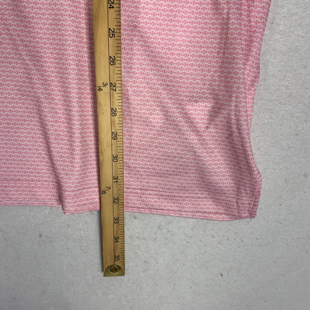 Ben Hogan Performance Pink Geometric Print Short Sleeve Golf Polo Shirt Mens 3XL - Picture 8 of 8